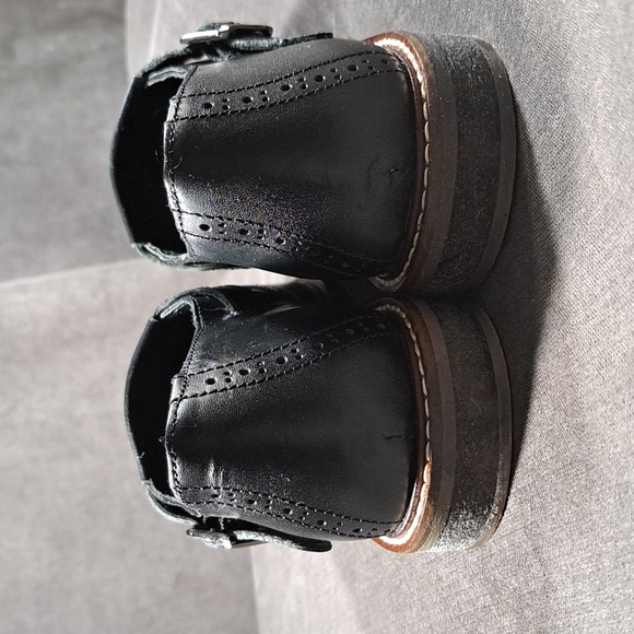 Cooperative Black Leather Side Buckle Slip On Oxford Loafers VG+ US 6 - Picture 2 of 16
